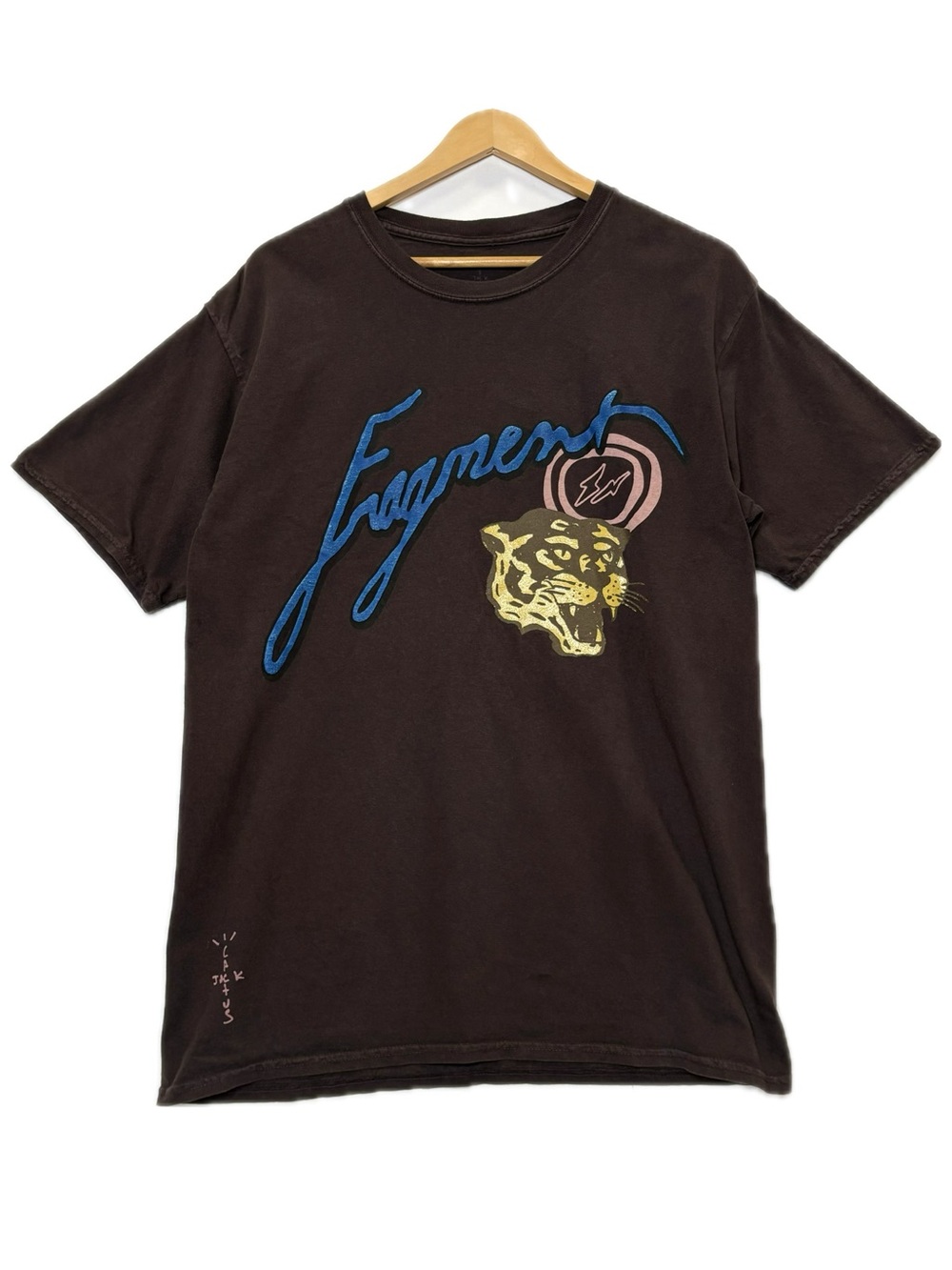 Travis Scott Cactus Jack X Fragment Icons Tee Men Size Large Brown Tiger Graphic